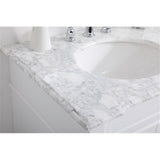 Elegant Decor Wesley 30 Steel And Solid Wood Single Bathroom Vanity Set - White
