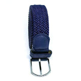 Romp Fashion Navy Blue Unisex Stretchable Braided Belt For Casual And Partyware