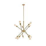 Living District Indoor Modern Home Decorative Bright Ceiling Axel 10 Lights Brass Pendant