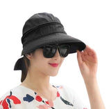 Alexvyan Polyester, Cotton 2 In 1 (Cap And Visor) Wide Brim Round Hat And Sun Visor, Uv Protection Summer Cap Hat, Breathable Ca