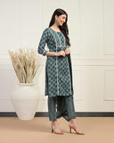 Toplot Women'S Printed Straight Kurta With Pant & Dupatta|Kurta Pant Set With Dupatta (Printed-Kurta-Pant-5198-Turquoise-S),Turquoise,,B0DCP17KB7