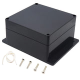 Junction Box, Zulkit Project Box Waterproof Dustproof IP65 ABS Universal Electrical Boxes Enclosure with Fixed Ear Black 6.30 x