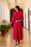 Gosriki Women'S Rayon Viscose Embroidered Anarkali Kurta With Pant & Dupatta (Kanota Pink-Vks08-Gs_M_Pink_Medium),Pink,,B0F13SJBKS