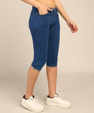 Nifty Women'S Denim Stretchable Slim Fit Capris (Cpri_Pln_Bta_30_Bata_30)