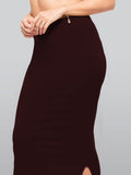 Lyra Lycra Saree Shapewear Petticoat For Womens Sarees Deep Maroon Deep Maroon M