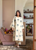 Anni Designer Women'S Rayon Viscose Printed Straight Kurta With Pant (Janya Cerosin-Vks01_S_Dark Blue_Small),Dark Blue,S,,,