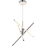 Elegant Lighting Living District Sonya 3-Light Modern Aluminum Pendant In Polished Nickel