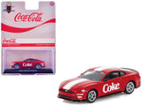 2018 Ford Mustang GT CocaCola Red with White Stripes 1/64 Diecast Model by Motorcity Classics