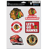 Chicago Blackhawks Decal Multi Use Fan 6 Pack Special Order