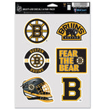 Boston Bruins Decal Multi Use Fan 6 Pack Special Order