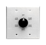 WALL SWITCH 2SPD 2G MTL (Pack of 1)