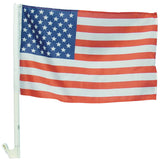 UNITED STATES OF AMERICA USA 12 X 18 WINDOW FLAG WITH DURABLE PLASTIC MOUNT