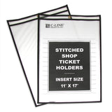 Shop Ticket Holders, Stitched, Both Sides Clear, 11 X 17, 25/Bx, 46117