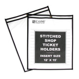Shop Ticket Holders, Stitched, Both Sides Clear, 12 X 15, 25/Bx, 46125