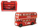 1960 Routemaster London Double Decker Bus Red CocaCola 1/64 Diecast Model by Motorcity Classics