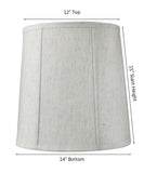14"W x 15"H Softback Drum Shade Textured Oatmeal Fabric