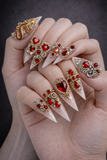 3D Charms- Assorted Red charms - 240pc