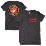 Marine Veteran Mens TShirt Black 2Sided Medium