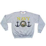 Navy Seal Crewneck Sweatshirt Grey Large