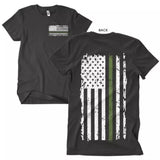 Vintage Green Line Mens TShirt Black Large