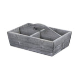 Petron 4 Slot Tapered Wood Caddy - Gray