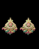 PS546 Ayeza jadau ruby emerald pendant set ( READY TO SHIP )