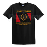 Juneteenth Emancipation Day T-Shirt – Black American Heritage Flag June 19 1865 Graphic Tee