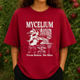 "Mycelium Vintage Fungal Network" Diagram Graphic T-Shirt
