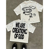 "We Are Creations Of God" Religious T-Shirt – Modern Streetwear Christian Graphic Tee, Premium 100% Cotton Faith-Based Top, Soft Lived-In Heavyweight Worship Style Shirt, Made in USA