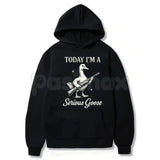 Serious Goose Graphic Shirt – Quirky Animal Art Hoodie & Funny Slogan Streetwear Sweatshirt