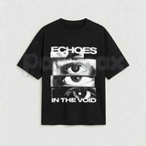 Retro Glitch Art Eye Print Shirt – Vintage Graphic Tees, Cyberpunk Vaporwave Surreal Unisex Cotton T-Shirt