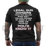 Legal Gun Owners 300 Million Guns Graphic T-Shirt