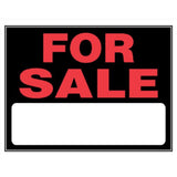 5028145 FOR SALE SIGN 15X19 Hillman English Black For Sale Sign 15 in. H X 19 in. W (Pack of 6)