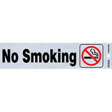 5028423 No Smoking Decal 2X8 Hillman English Silver No Smoking Decal 2 In. H X 8 In. W (Pack Of 6)