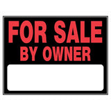 5028439 SIGN FOR SALE OWNR15X19 Hillman English Black Sign 15 in. H X 19 in. W (Pack of 6)
