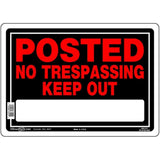 5028441 NO TRSPASS SIGN 10X14 Hillman English Black No Trespassing Sign 10 in. H X 14 in. W (Pack of 6)