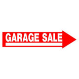 5028948 SIGN GARGE SALE 6X24 Hillman English White Garage Sale Sign 6 in. H X 24 in. W (Pack of 6)