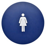 5029041 PLAQUE RSTRM WMN SYM 12 Hillman English Blue Restroom Plaque 12 in. H X 12 in. W (Pack of 6)
