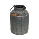 Bellgn Gray Metal Milk Jug Decor
