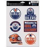Edmonton Oilers Decal Multi Use Fan 6 Pack Special Order