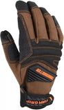 Firm Grip Trademaster Large Tan Duck Canvas Work Gloves with Reinforced Palm, Padded Knuckles, & Touchscreen Compatibility - Dur