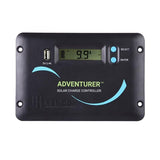 Renogy 30A 12V/24V PWM Solar Charge Controller with LCD Display Flush Mount Design Negative Ground, Compatible with Sealed, Gel,