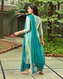 Gosriki Women'S Rayon Viscose Printed Straight Kurta With Pant & Dupatta (Tiedye Rama Green-Vks05-Gs_Xl_Green_X-Large),Green,,B0DYDDRLK6