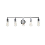Living District Indoor Modern Home Decorative Bright Ceiling Serif 5 Light Chrome Wall Sconce
