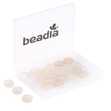 BEADIA Natural White Agate Rondelle Stone with Large Hole (4mm) Loose Semi Gemstone Beads for Jewelry Making 10mmx4mm 24pcs