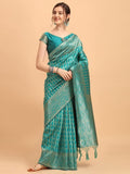 Leriya Fashion Womens Present Banarasi Silk Saree | Jacquard Rich Pallu Design | Golden Saree For Women | Cotton Silk Saree For