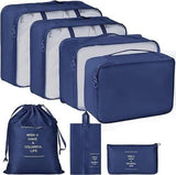 Agudo 7Pcs Set Travel Organizer Packing Cubes Lightweight Travel Luggage Organizers With Laundry Bag Or Toiletry Bag Laundry Org