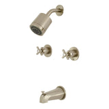 Kingston Brass Kbx8148Zx Millennium Tub And Shower Faucet, 7.31 X 8 X 72, Brushed Nickel