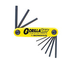 Bondhus 12591 GorillaGrip Set of 9 Hex Foldup Keys, sizes .0503/16Inch