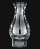 B&P Lamp 3 Inch by 4 Inch Bulge by 8 1/2 Inch Tall Clear Glass Chimney with Flair Top Design for Vintage and Antique Style Globe